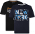 Kam Jeans 5736 NY Print T-Shirts 2-Pack - Tričká - Nadrozmerné tričká - 2XL-14XL