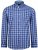 Kam Jeans 6155 Long Sleeve Check Shirt Blue - Košele - Košele 2XL-10XL