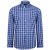 Kam Jeans 6155 Long Sleeve Check Shirt Blue - Košele - Košele 2XL-10XL