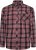 Kam Jeans 6301 LS Casual Check Shirt Red - Košele - Košele 2XL-10XL