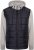 Kam Jeans KV135 Quilted Zip Thru Hoody with Padded Body & Jersey Sleeves Navy TALL SIZES - PÁNSKE OBLEČENIE MT-6XLT - Veľkosti pre VYSOKÝCH