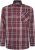 Kam Jeans P038 LS Premium Cotton Check Shirt Wine - Košele - Košele 2XL-10XL