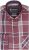 Kam Jeans P038 LS Premium Cotton Check Shirt Wine - Košele - Košele 2XL-10XL
