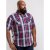 D555 Terell Shirt Navy/Red - Košele - Košele 2XL-10XL