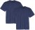 Adamo Marlon Comfort fit 2-pack T-shirt Denim Blue - Tričká - Nadrozmerné tričká - 2XL-14XL
