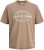 Jack & Jones Dover T-shirt Short Sleeve Brown - Tričká - Nadrozmerné tričká - 2XL-14XL