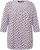 Ulla Popken Polka Dot 3/4 Sleeve Square Neck A-Line Tee Light Blue-Grey - Potlačené tričká pre ženy - 