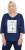 Ulla Popken Decorative Plant 3/4 Sleeve T-Shirt Ink Blue - Potlačené tričká pre ženy - 