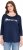Ulla Popken Queens 3/4 Sleeve Graphic Tee Ink Blue - Potlačené tričká pre ženy - 