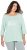 Ulla Popken Metallic Lettering 3/4 Sleeve Tee Mint Green - Potlačené tričká pre ženy - 