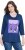 Ulla Popken Fashion Graphic T-Shirt Dark Blue - Potlačené tričká pre ženy - 