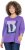 Ulla Popken Fashion Graphic T-Shirt Purple - Potlačené tričká pre ženy - 