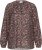 Kaffe Curve Belle Blouse Pink Black Graphic Flower - Blúzky - 