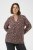 Kaffe Curve Belle Blouse Pink Black Graphic Flower - Blúzky - 