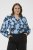 Kaffe Curve Sasja Blúzka s dlhým rukávom Blue Snake Flower - Blúzky & tuniky - 