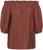 Kaffe Curve Neela Off-Shoulder Blouse Henna Brown - Blúzky & tuniky - 