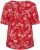 Kaffe Curve Ami Short Sleeve Blouse Printed Poppy Red - Blúzky & tuniky - 