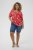 Kaffe Curve Ami Short Sleeve Blouse Printed Poppy Red - Blúzky & tuniky - 