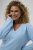 Kaffe Curve Jilanda V-Neck Pullover Blue - Svetre & pleteniny - 