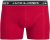 Jack & Jones Hector Solid Trunks 3-Pack Navy/Red/Grey - Boxerky - Boxerky 2XL-12XL