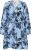 Kaffe Curve Aliana Dress Blue Flower Animal - Midi šaty - 