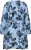 Kaffe Curve Aliana Dress Blue Flower Animal - Midi šaty - 