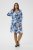 Kaffe Curve Aliana Dress Blue Flower Animal - Midi šaty - 