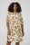 Kaffe Curve Marla Dress Oak Chalk Leaf - Midi šaty - 