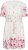 Kaffe Curve Rosa Mini Dress White Rose Border Flower - Mini šaty - 