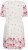 Kaffe Curve Rosa Mini Dress White Rose Border Flower - Mini šaty - 