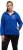 Ulla Popken Teddy Fleece Partial Zip Hoodie Royal Blue - Mikiny & mikiny bez kapucne - 