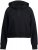 Ulla Popken Ribbed Inset Zip Collar Hoodie Black - Mikiny & mikiny bez kapucne - 