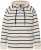Ulla Popken Stripe Print Loungewear Hoodie Chalk - Mikiny & mikiny bez kapucne - 