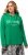 Ulla Popken City Name Graphic Hoodie Emerald Green - Mikiny & mikiny bez kapucne - 