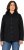 Ulla Popken Cable Knit Long Sleeve Hoodie Black - Mikiny & mikiny bez kapucne - 