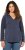 Ulla Popken Open Edged Long Sleeve V-Neck Hoodie Navy - Mikiny & mikiny bez kapucne - 