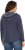 Ulla Popken Open Edged Long Sleeve V-Neck Hoodie Navy - Mikiny & mikiny bez kapucne - 