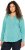 Ulla Popken Open Edged Long Sleeve V-Neck Hoodie Mint Green - Mikiny & mikiny bez kapucne - 
