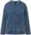 Ulla Popken Raw Hem Long Sleeve Hoodie Night Blue - Mikiny & mikiny bez kapucne - 