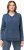 Ulla Popken Raw Hem Long Sleeve Hoodie Night Blue - Mikiny & mikiny bez kapucne - 