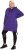 Ulla Popken Longline Lace Up Hoodie Purple - Mikiny & mikiny bez kapucne - 
