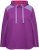 Ulla Popken Waffle Pique Contrast Color Hoodie Dark Purple - Mikiny & mikiny bez kapucne - 