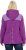 Ulla Popken Waffle Pique Contrast Color Hoodie Dark Purple - Mikiny & mikiny bez kapucne - 