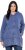 Ulla Popken Tiered Flounce Panel Zip Up Hoodie Atlantic Blue - Mikiny & mikiny bez kapucne - 