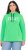 Ulla Popken TRUE Lettering Hoodie Mint Green - Mikiny & mikiny bez kapucne - 