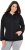 Ulla Popken Eyelet Embroidered Zip-Up Hoodie Black - Mikiny & mikiny bez kapucne - 