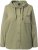 Ulla Popken Mixed Texture Button Down Hoodie Pond Green - Mikiny & mikiny bez kapucne - 