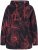 Ulla Popken Fleece Flower Print Zip-Up Hoodie Black - Mikiny & mikiny bez kapucne - 