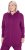 Ulla Popken Contrast Piping Zip-Up Hoodie Pink Berry - Mikiny & mikiny bez kapucne - 