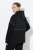 Ulla Popken Mix Fabric Reflective Trim Zip Hoodie Black - Mikiny & mikiny bez kapucne - Pohodlné mikiny, hoodie a pletené svetre